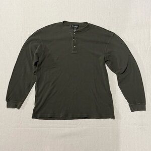 Eddie Bauer Men’s Waffle Knit Henley Longsleeve Shirt